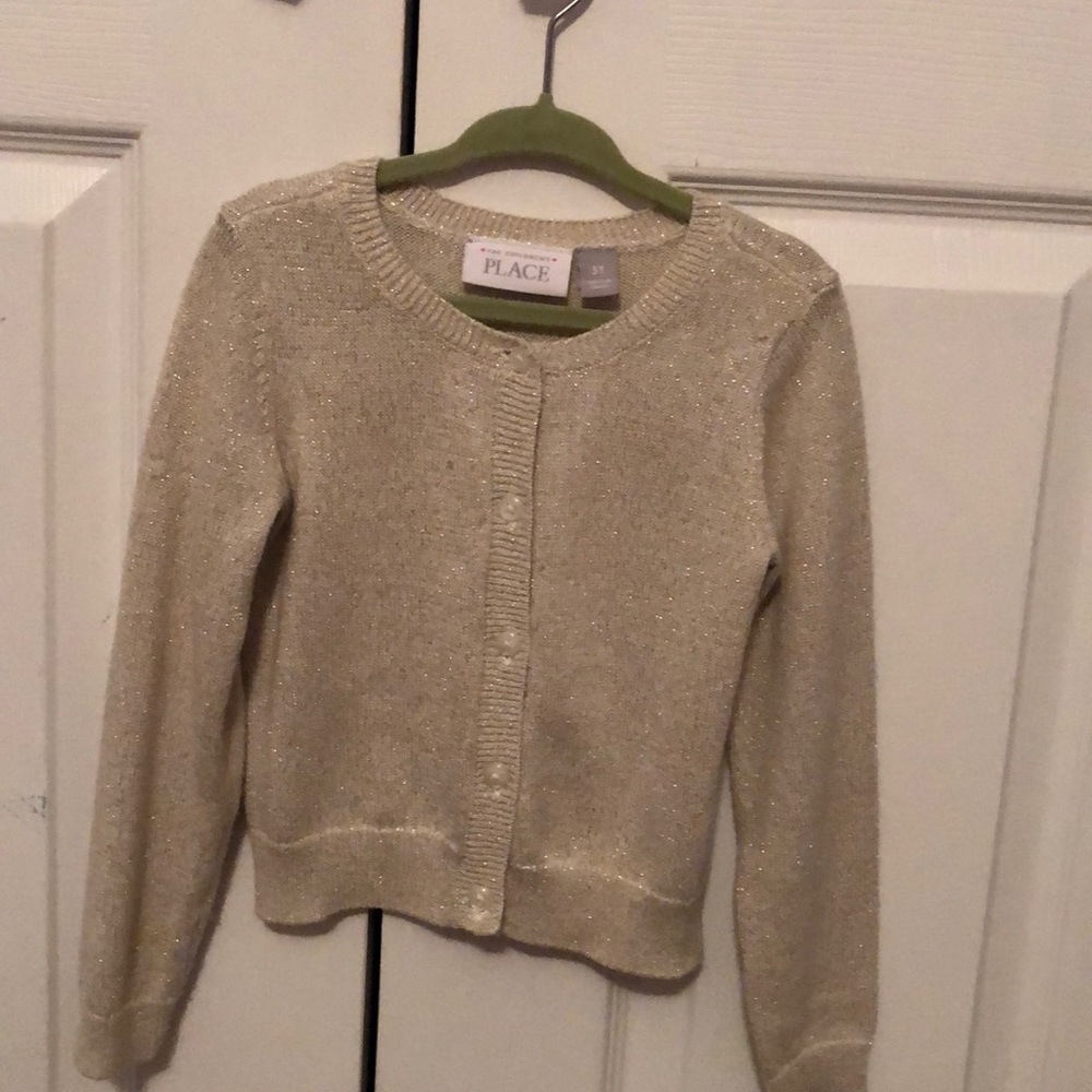 Children’s Place gold sparkly sweater size 3T